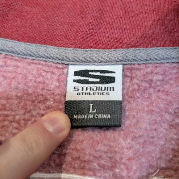 WSU Washington State Cougars 1/2 Zip Men's L Red Sweatshirt - Picture 5 of 7